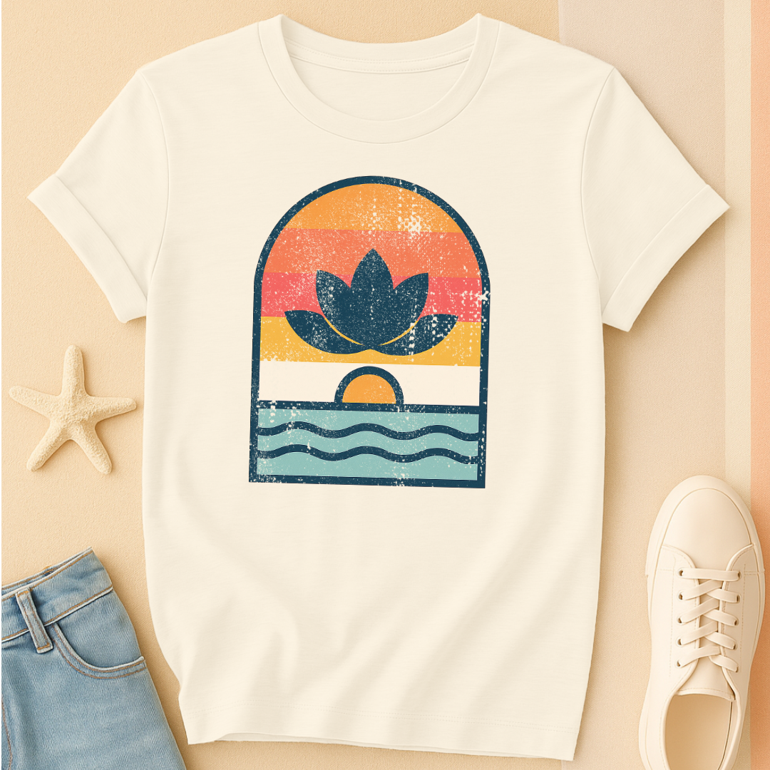 Vintage Lotus Sunset