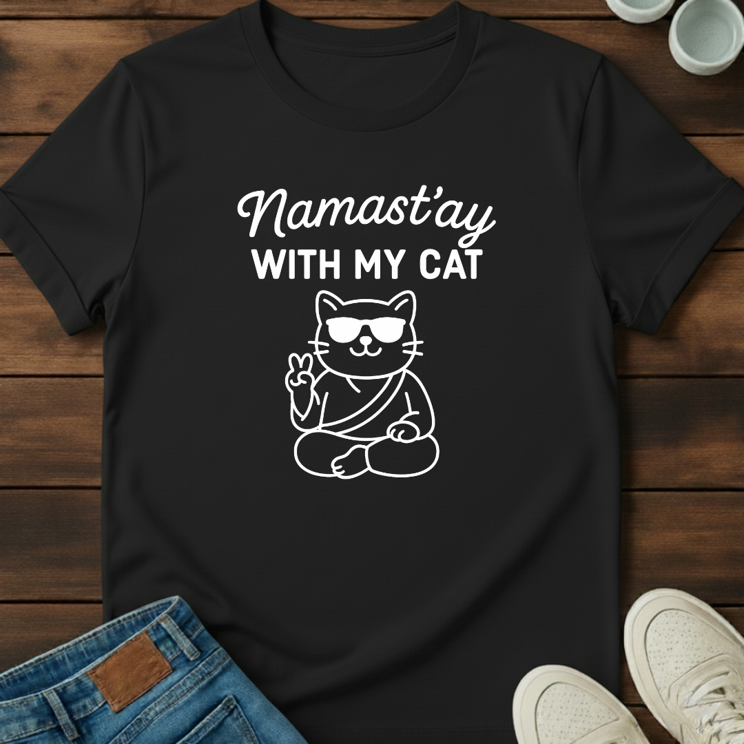 Namastay Cat Shades T-Shirt