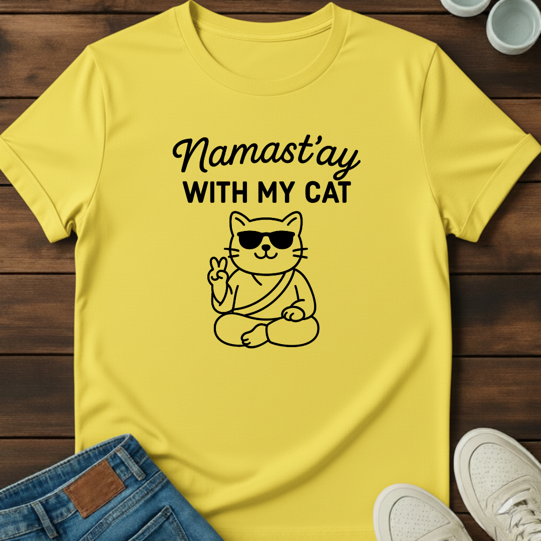 Namastay Cat Shades T-Shirt