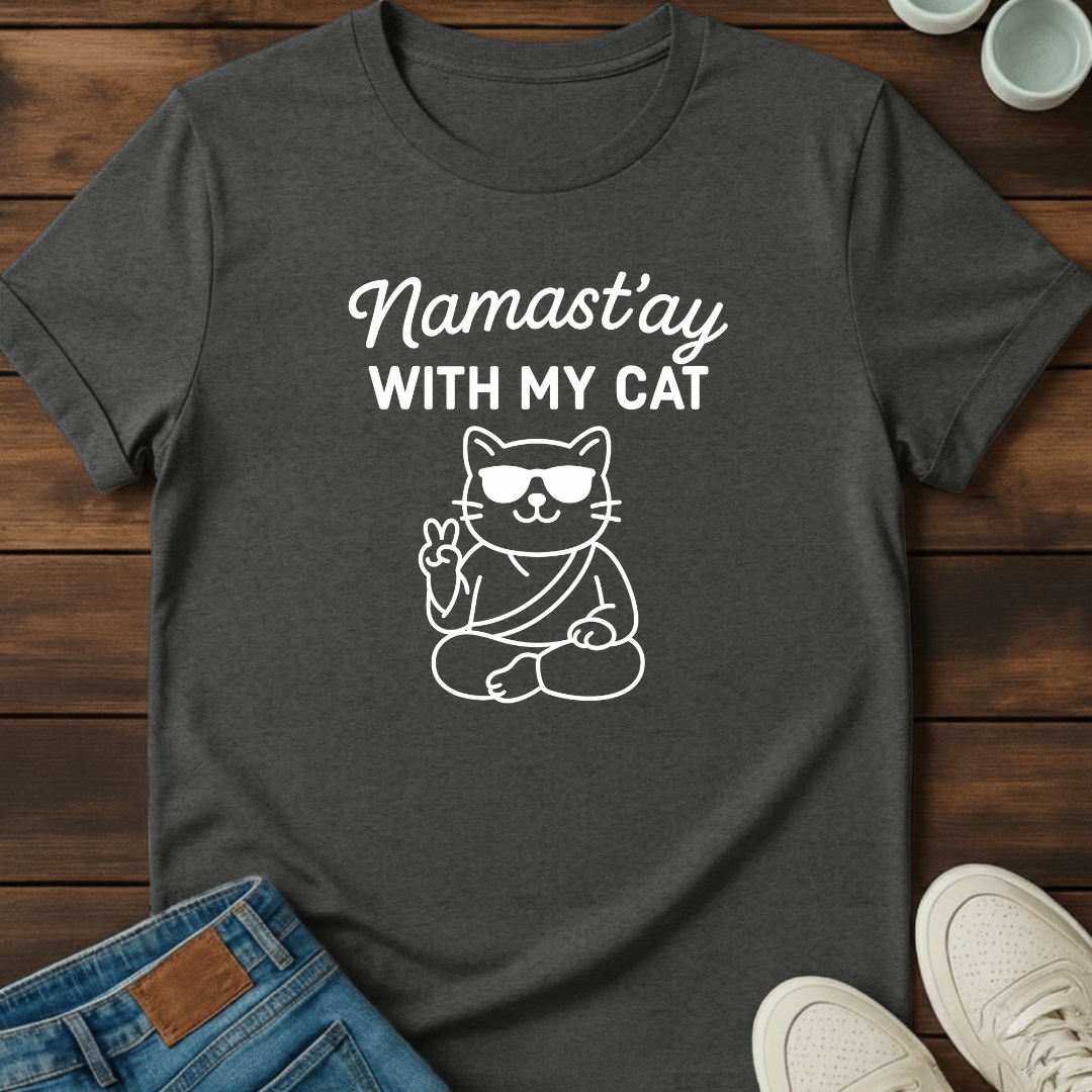 Namastay Cat Shades T-Shirt