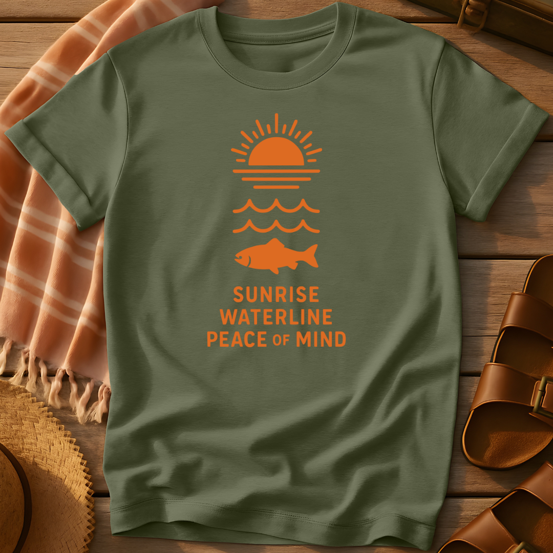 Sunrise Waterline Fish Tee