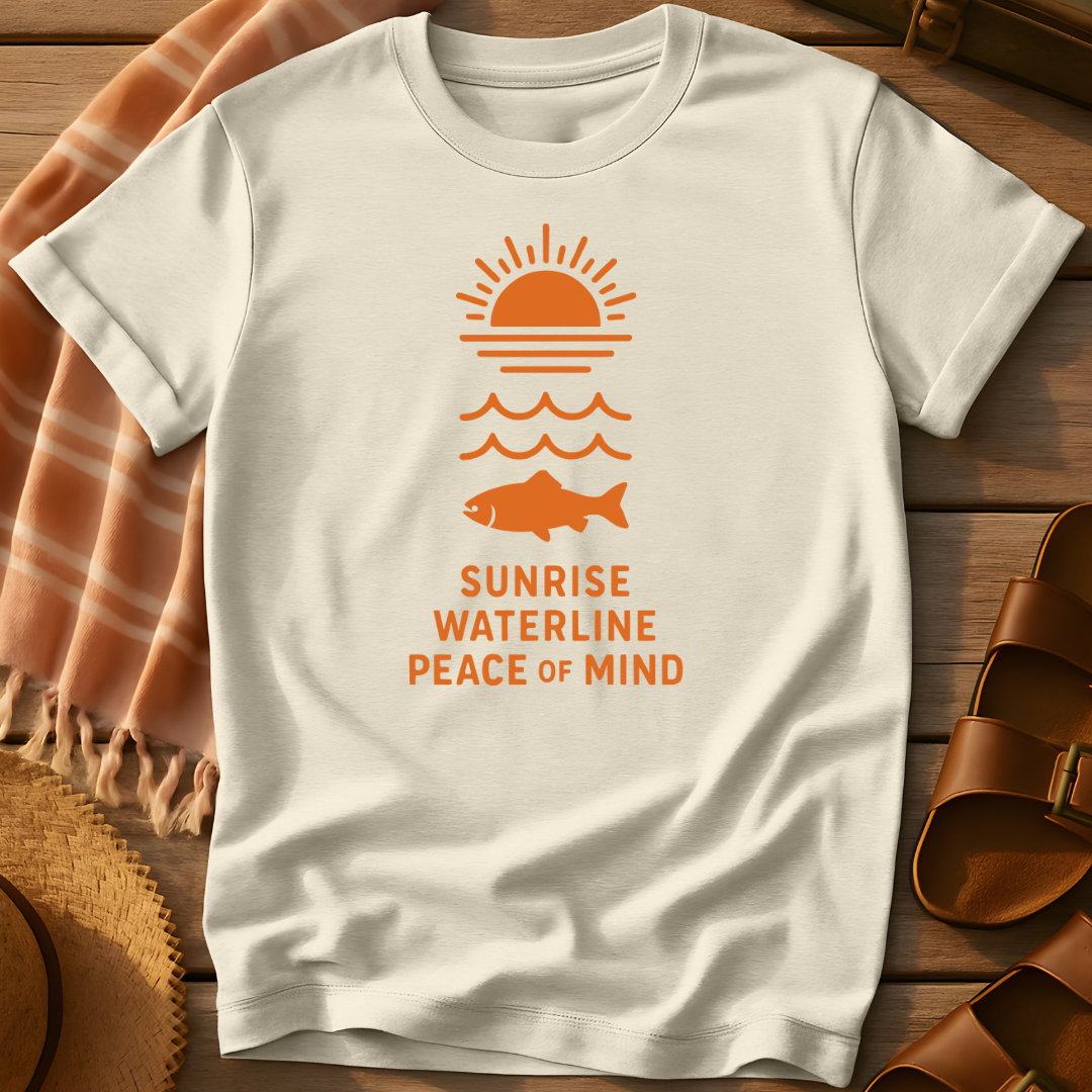 Sunrise Waterline Fish Tee