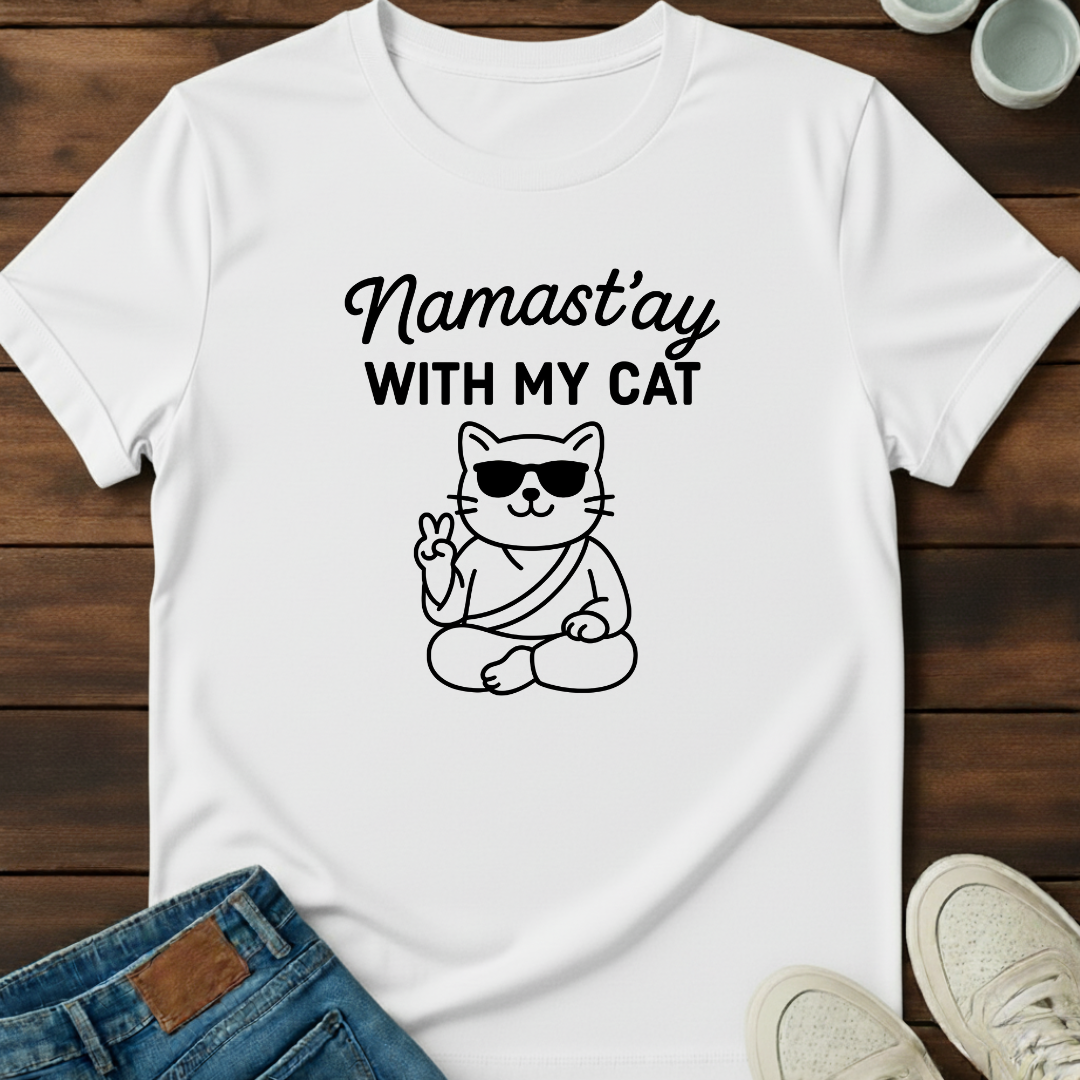 Namastay Cat Shades T-Shirt