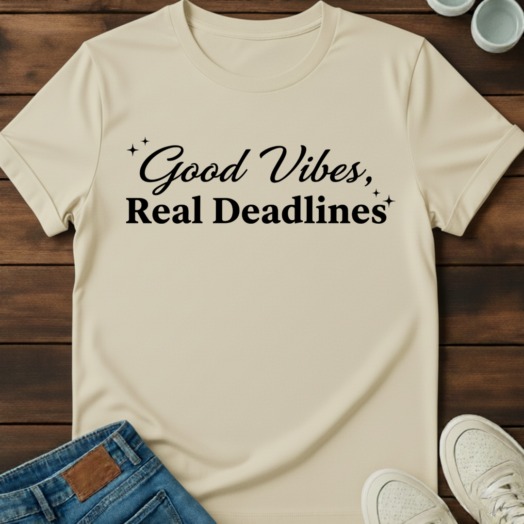 Good Vibes Real Deadlines T-Shirt