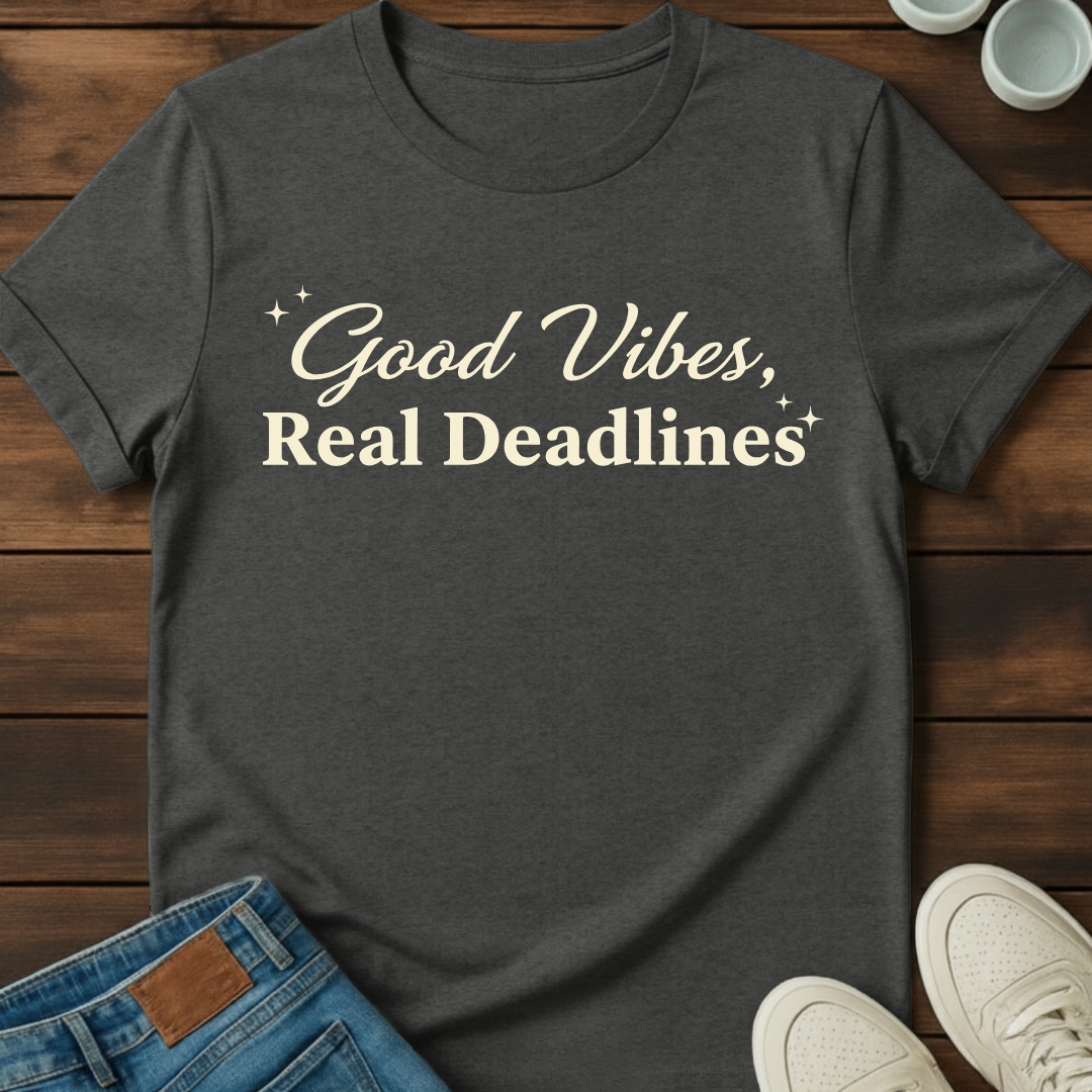 Good Vibes Real Deadlines T-Shirt