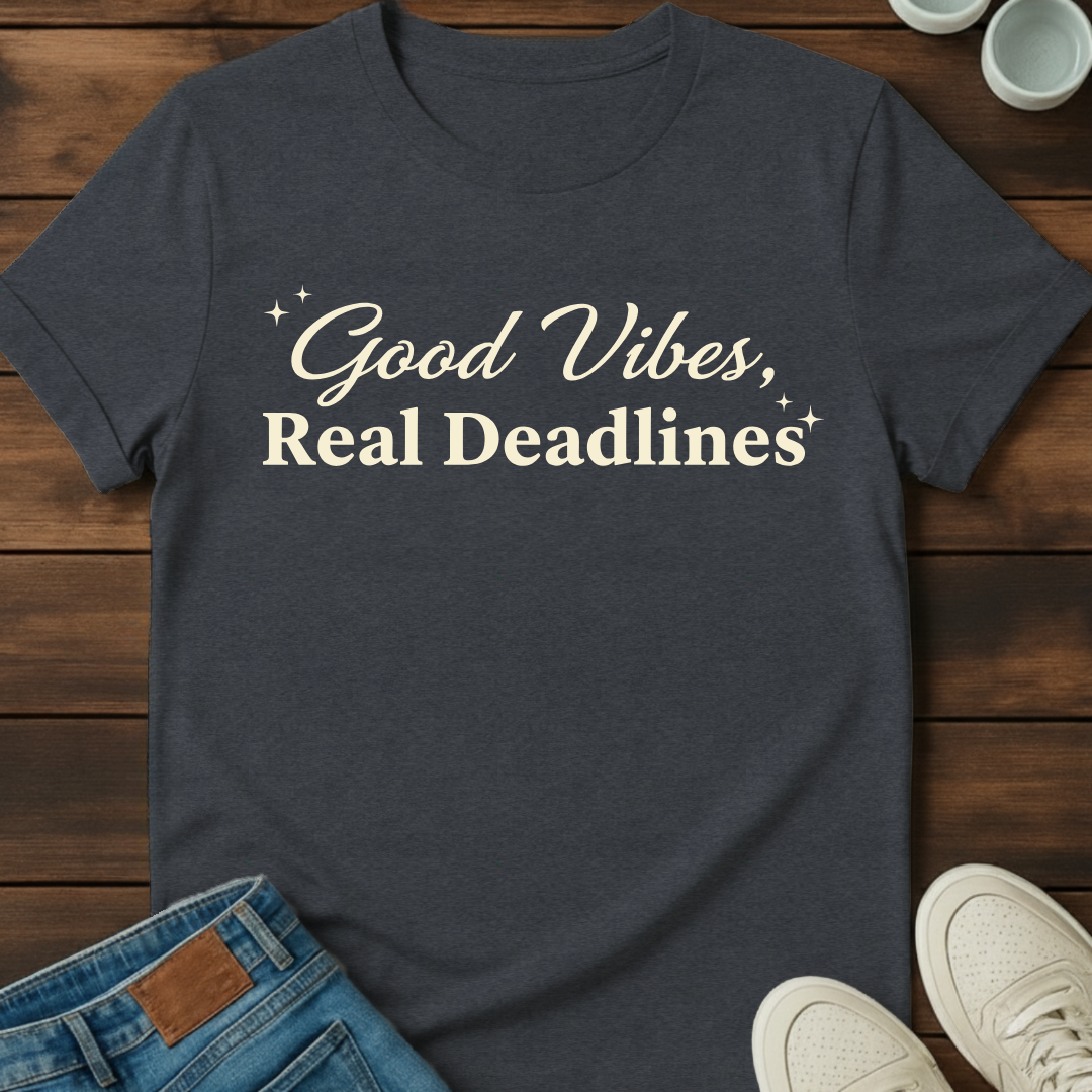 Good Vibes Real Deadlines T-Shirt