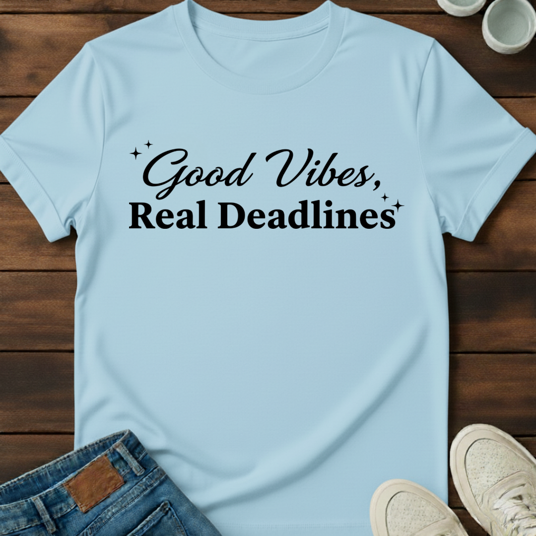 Good Vibes Real Deadlines T-Shirt