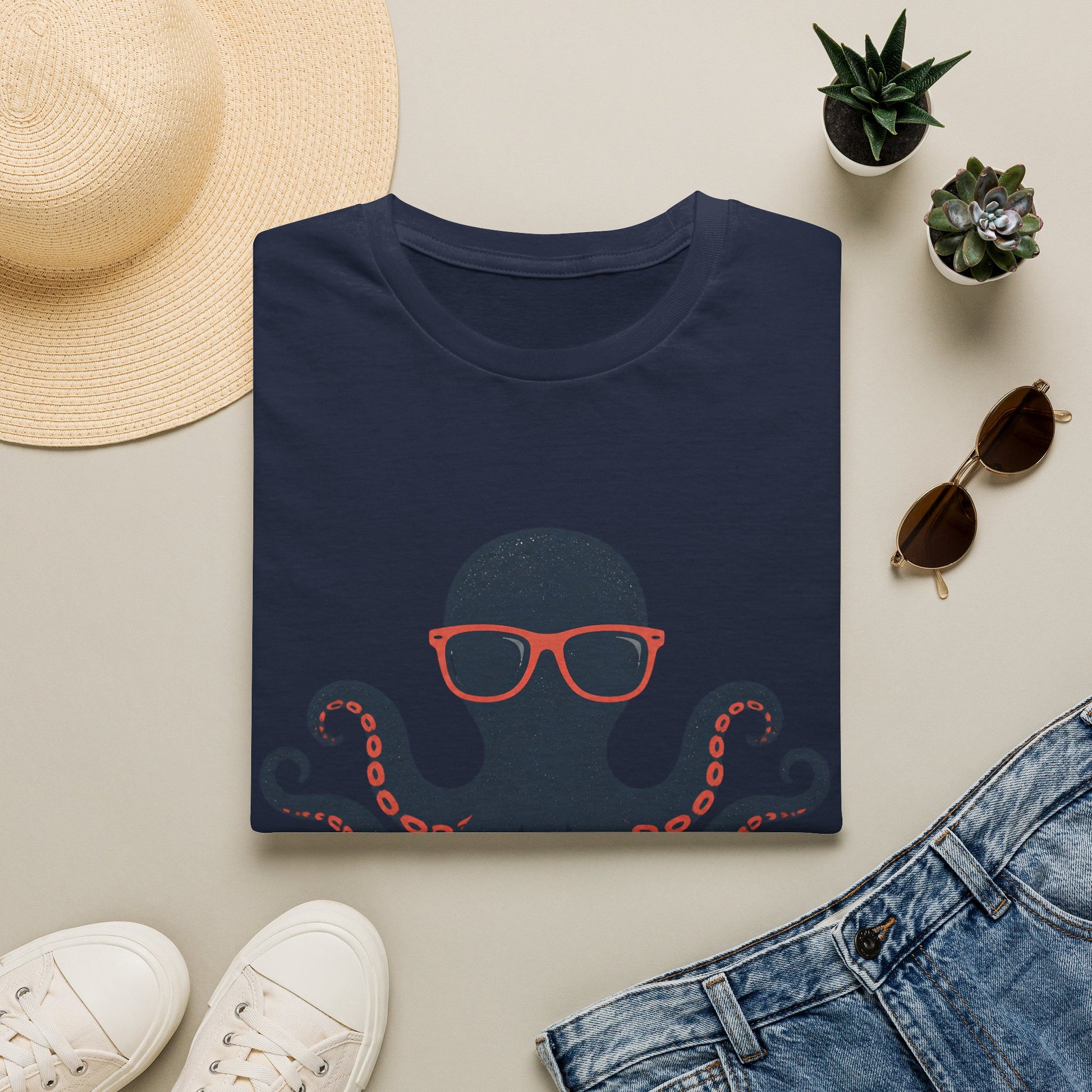 Octopus Anchor t-shirt — BeaconTide nautical design.