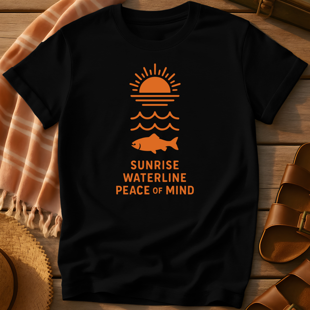 Sunrise Waterline Fish Tee