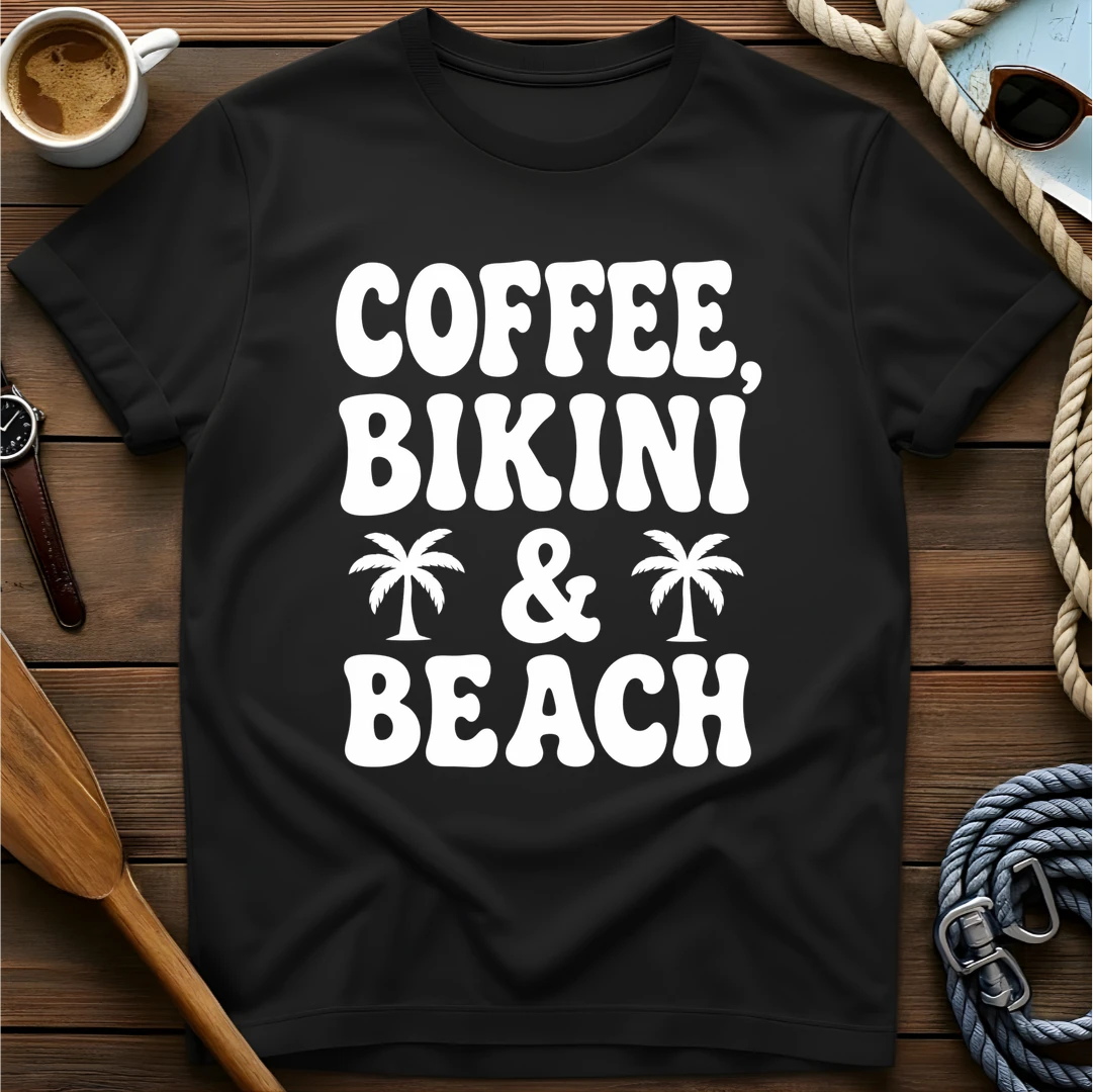 Coffee Bikini Beach T-shirt