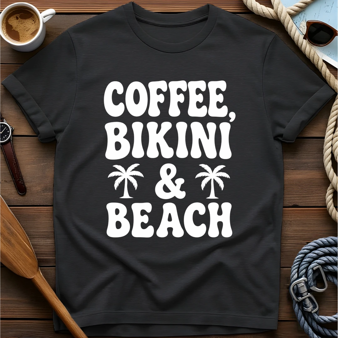 Coffee Bikini Beach T-shirt