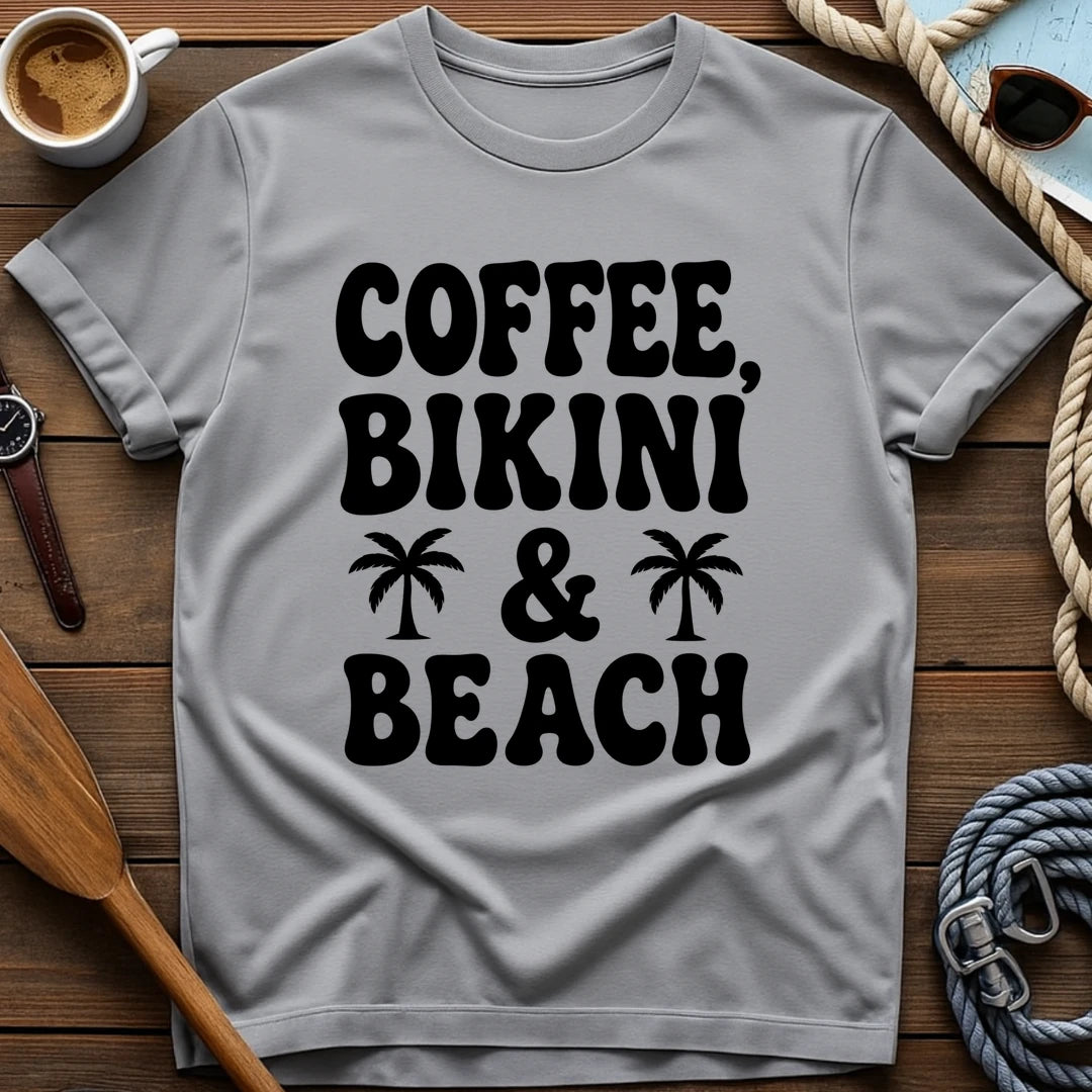 Coffee Bikini Beach T-shirt