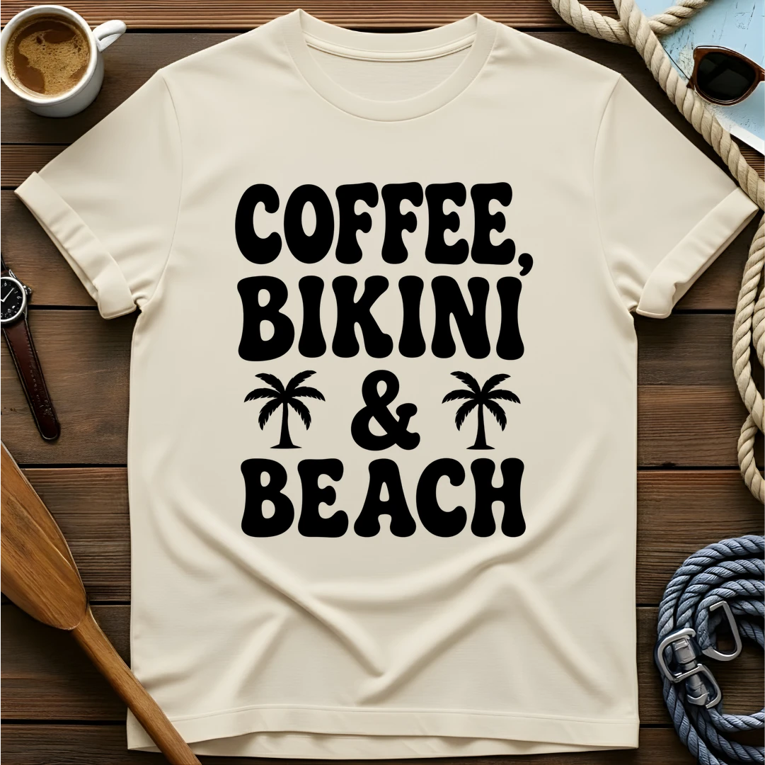 Coffee Bikini Beach T-shirt