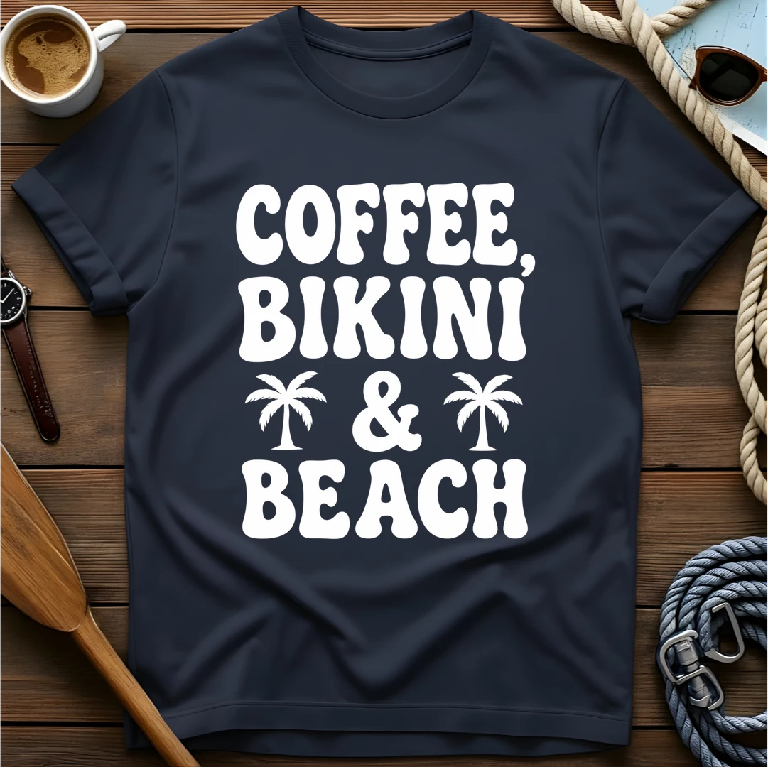 Coffee Bikini Beach T-shirt