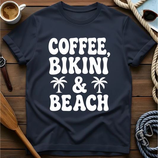 Coffee Bikini Beach T-shirt