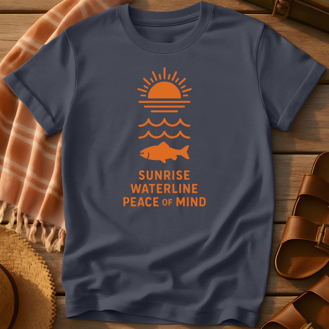Sunrise Waterline Fish Tee