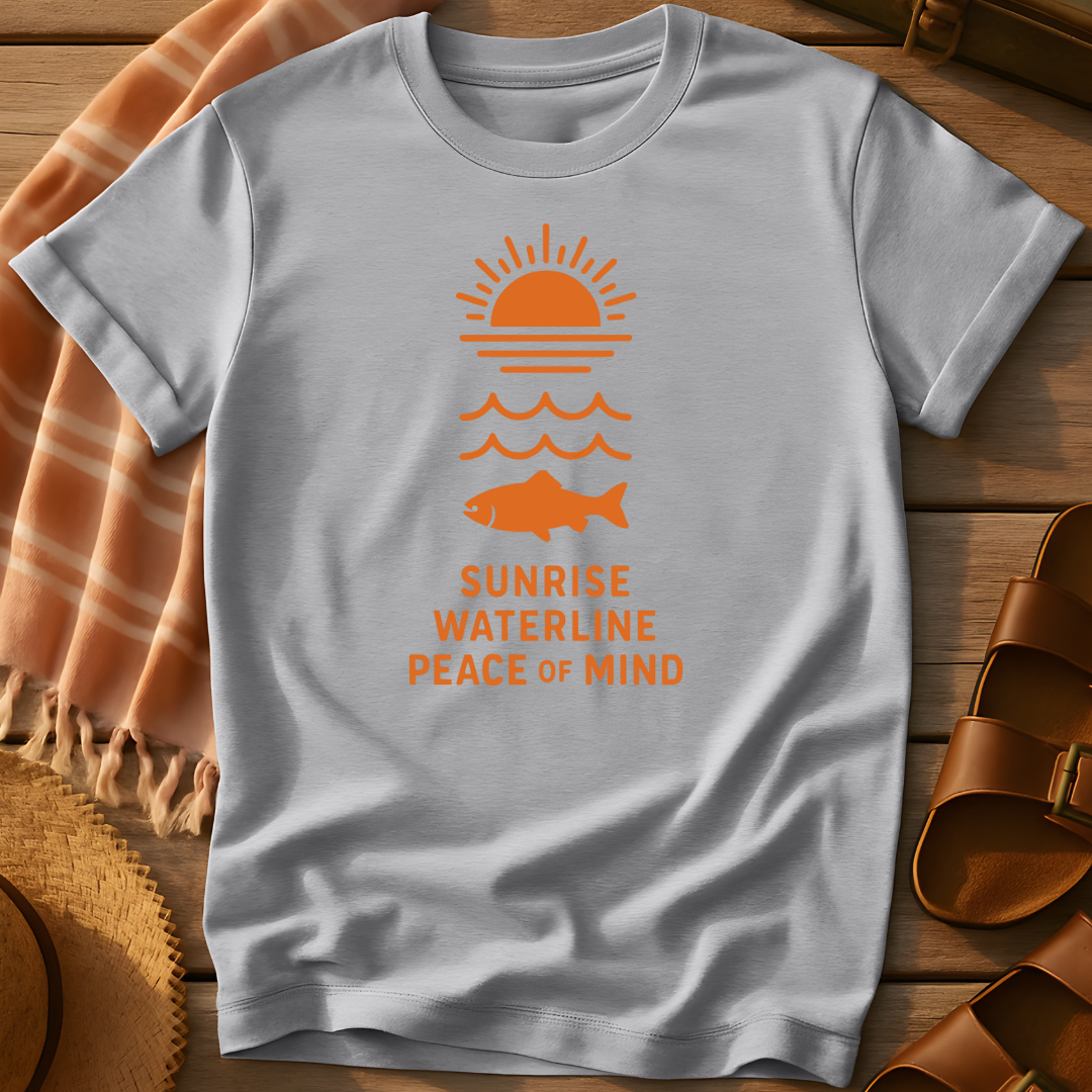 Sunrise Waterline Fish Tee