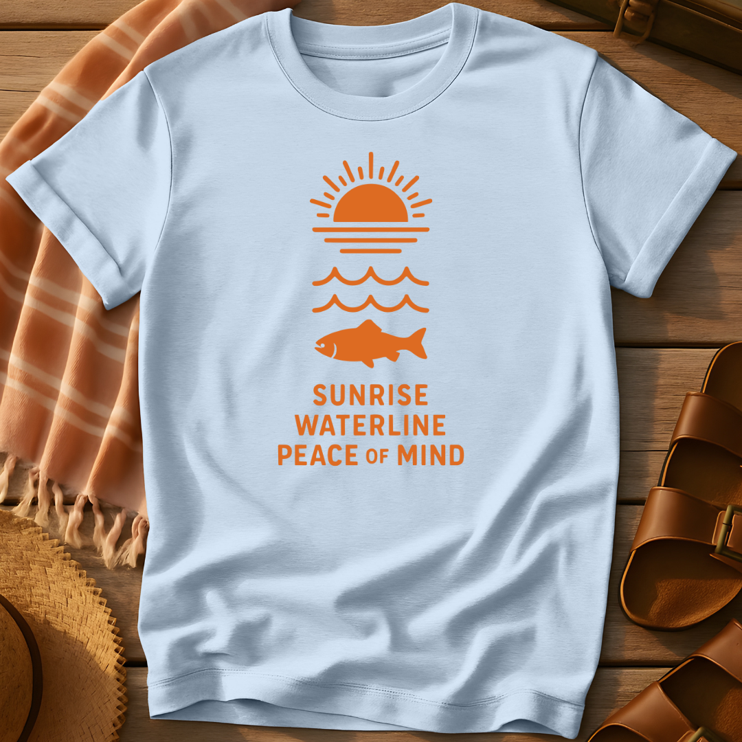 Sunrise Waterline Fish Tee