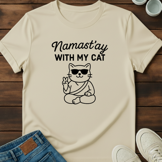 Namastay Cat Shades T-Shirt