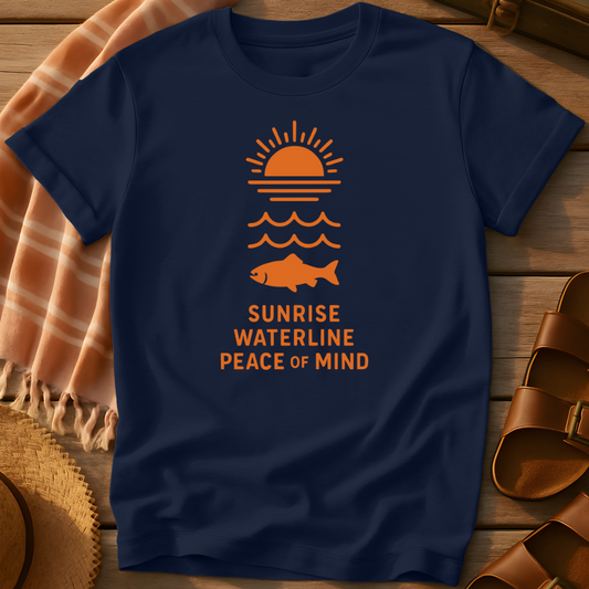 Sunrise Waterline Fish Tee