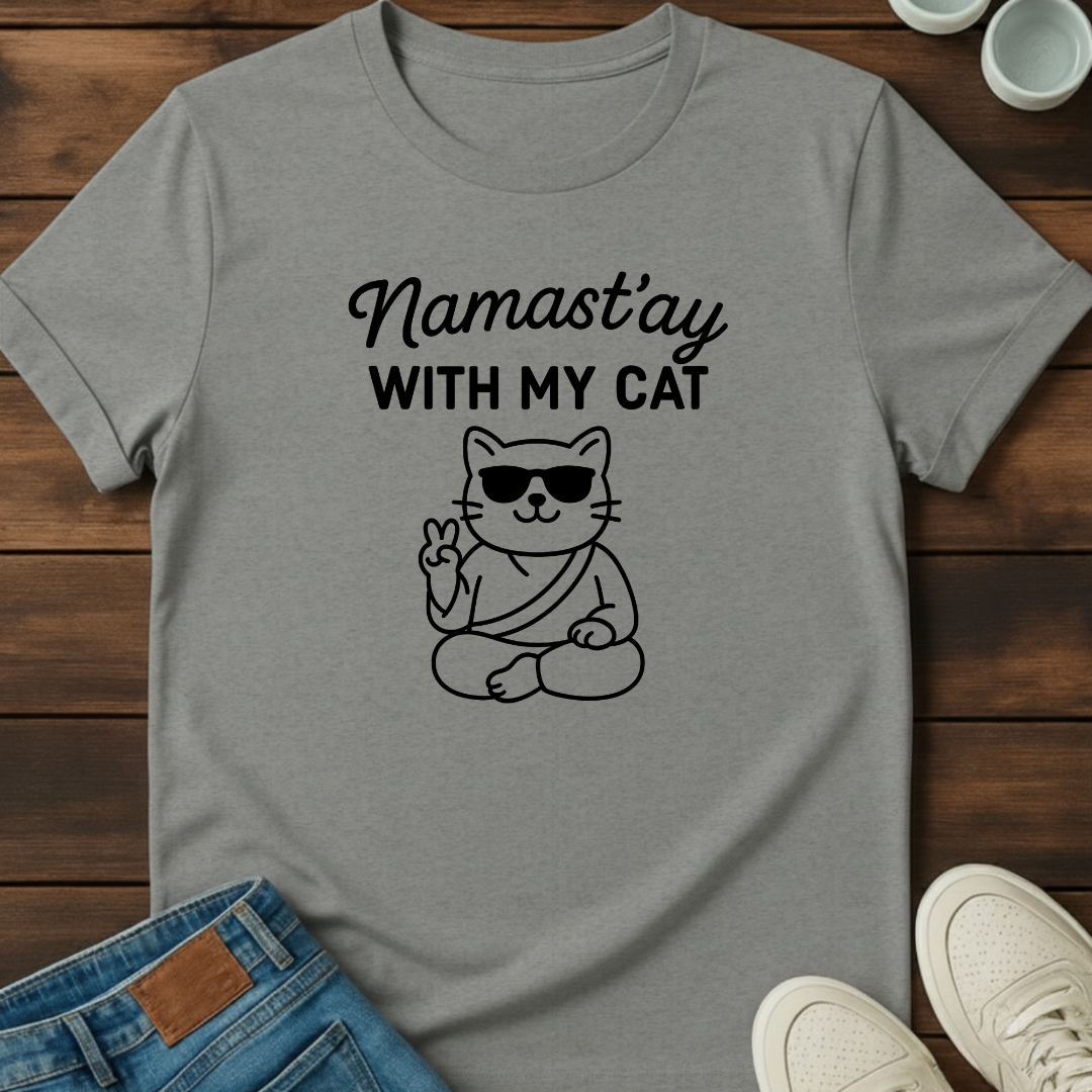 Namastay Cat Shades T-Shirt