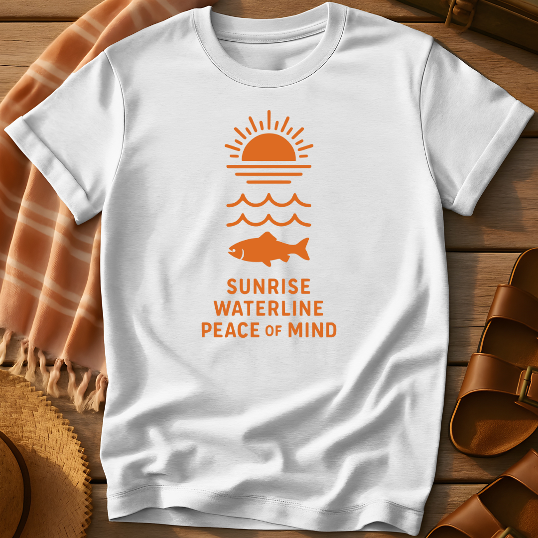 Sunrise Waterline Fish Tee