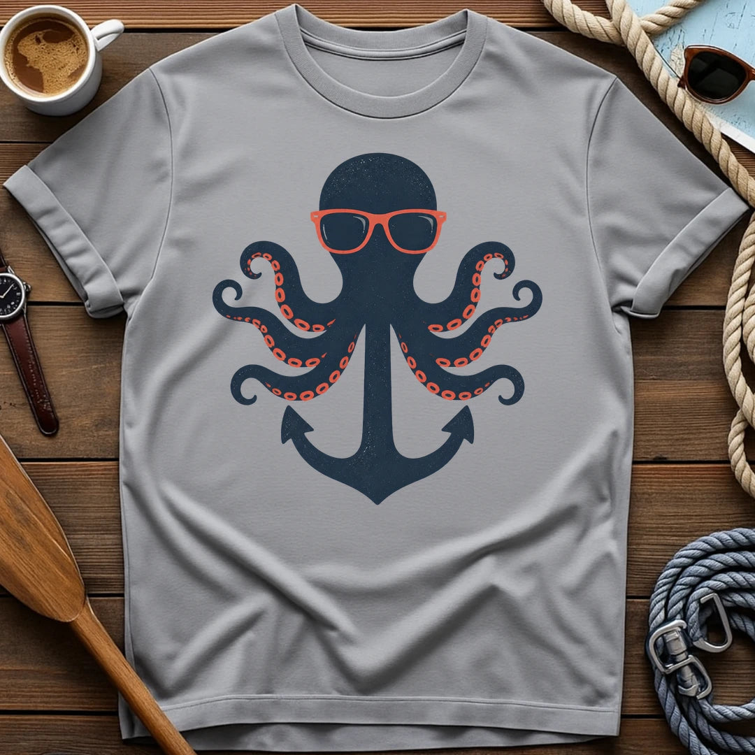 Octopus Anchor t-shirt — BeaconTide nautical design.