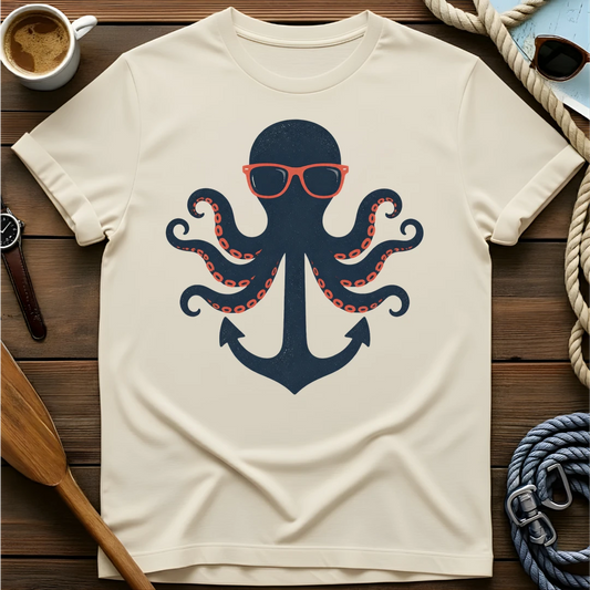Octopus Anchor t-shirt — BeaconTide nautical design.