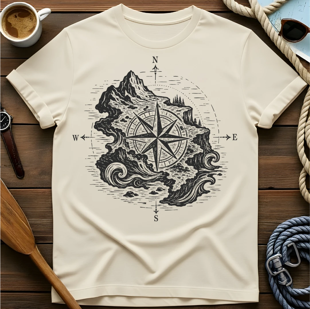 Wild Navigator t-shirt — BeaconTide water life character design.